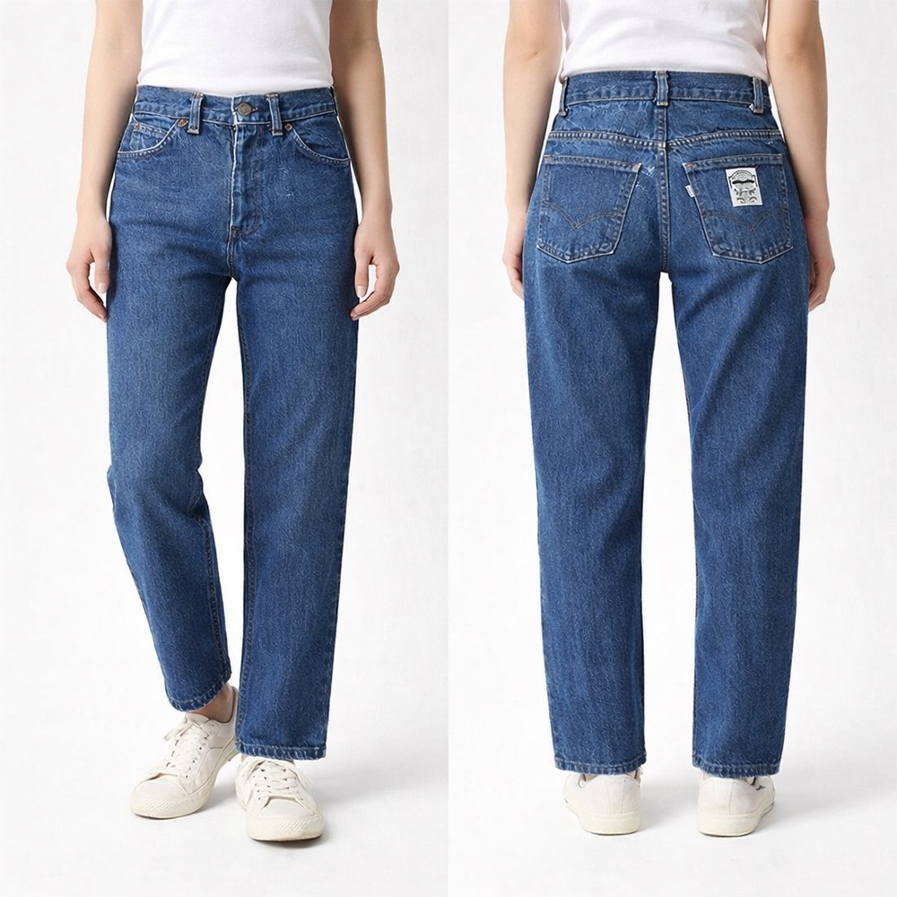 Vintage 80s Levi's Denim Jeans White Tab White Back Pocket Patch 23 Waist Size 5